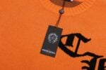 Chrome Hearts Horseshoe Logo Crewneck Sweater Orange