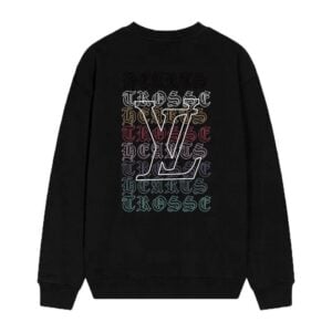 Chrome Hearts x LV Multicolor Logo Crewneck Black