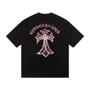 Chrome Hearts Floral Cross Graphic T-Shirt Black