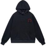 Chrome Hearts Red Cross Horseshoe Pullover Hoodie Black