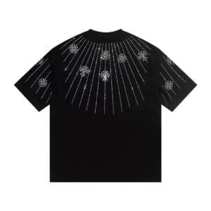 Chrome Hearts Rhinestone Cross Sunburst T-Shirt Black