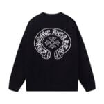 Chrome Hearts CH Gothic Logo Crewneck Sweater Black