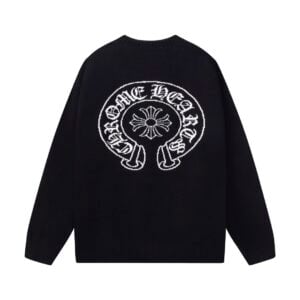 Chrome Hearts CH Gothic Logo Crewneck Sweater Black