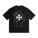 Chrome Hearts Rhinestone Horseshoe Cross T-Shirt Black