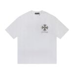 Chrome Hearts Rhinestone Horseshoe Cross T-Shirt White