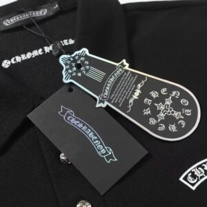 Chrome Hearts T-Bar Logo Black Polo Shirt