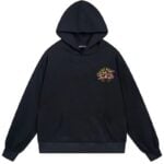 Chrome Hearts Cartoon Cross Horseshoe Pullover Hoodie Black