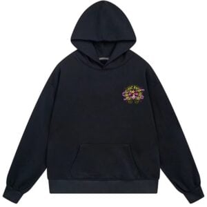 Chrome Hearts Cartoon Cross Horseshoe Pullover Hoodie Black