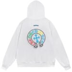 Chrome Hearts Colorblock Horseshoe Cross Pullover Hoodie White