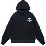 Chrome Hearts Ornate Fleur-De-Lis Graphic Pullover Hoodie Black