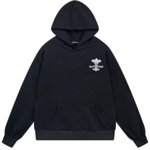Chrome Hearts Ornate Fleur-De-Lis Graphic Pullover Hoodie Black