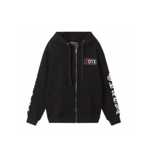 Chrome Hearts FOTI Character Graphic Zip-Up Hoodie Black