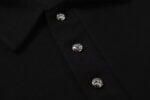 Chrome Hearts Four Cross Black Polo Shirt