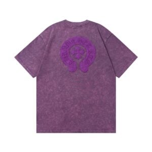 Chrome Hearts Horseshoe Appliqué Washed T-Shirt Purple