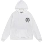 Chrome Hearts American Flag Horseshoe Pullover Hoodie White