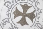 Chrome Hearts Rhinestone Horseshoe Cross T-Shirt White
