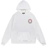 Chrome Hearts Red Cross Horseshoe Pullover Hoodie White