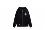 Chrome Hearts Ornate Dagger Crest Zip-Up Hoodie Black