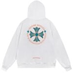 Chrome Hearts Multicolor Cross Circle Pullover Hoodie White