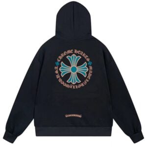 Chrome Hearts Multicolor Cross Circle Pullover Hoodie Black