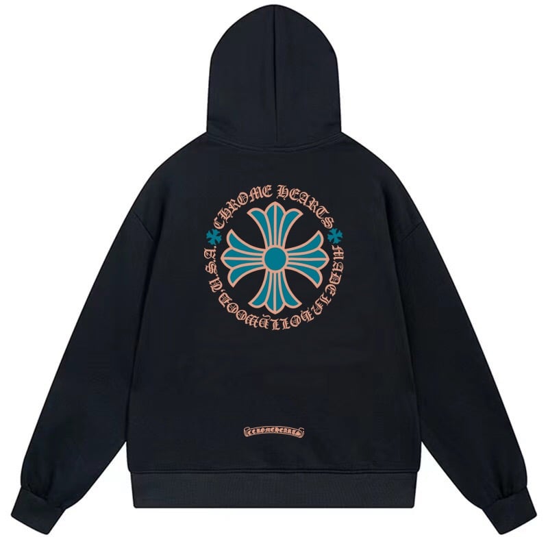 804fc1c6 Chrome Hearts Multicolor Cross Circle Pullover Hoodie Black