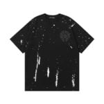 Chrome Hearts Rhinestone Horseshoe Splatter T-Shirt Black