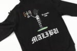 Chrome Hearts Malibu Graphic Zip-Up Hoodie Black