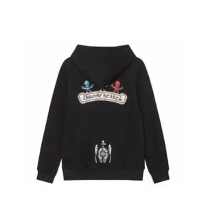Chrome Hearts FOTI Skull Graphic Zip-Up Hoodie Black
