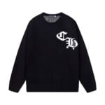 Chrome Hearts CH Gothic Logo Crewneck Sweater Black