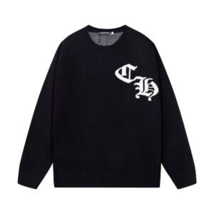 Chrome Hearts CH Gothic Logo Crewneck Sweater Black