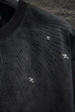 Chrome Hearts Starburst Rhinestone T-Shirt Black