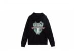 Chrome Hearts Ornate Dagger Crest Zip-Up Hoodie Black