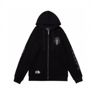 Chrome Hearts Dagger Crest Zip-Up Hoodie Black