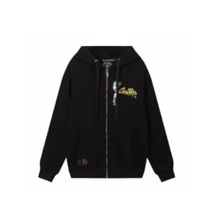 Chrome Hearts Control Graphic Zip-Up Hoodie Black