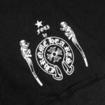 Chrome Hearts FOTI Skull Graphic Zip-Up Hoodie Black