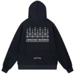 Chrome Hearts Cross Pattern Graphic Pullover Hoodie Black