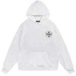 Chrome Hearts Multicolor Cross Circle Pullover Hoodie White