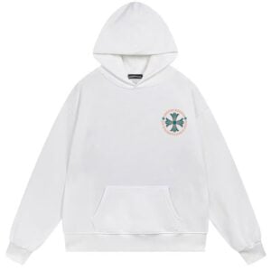 Chrome Hearts Multicolor Cross Circle Pullover Hoodie White