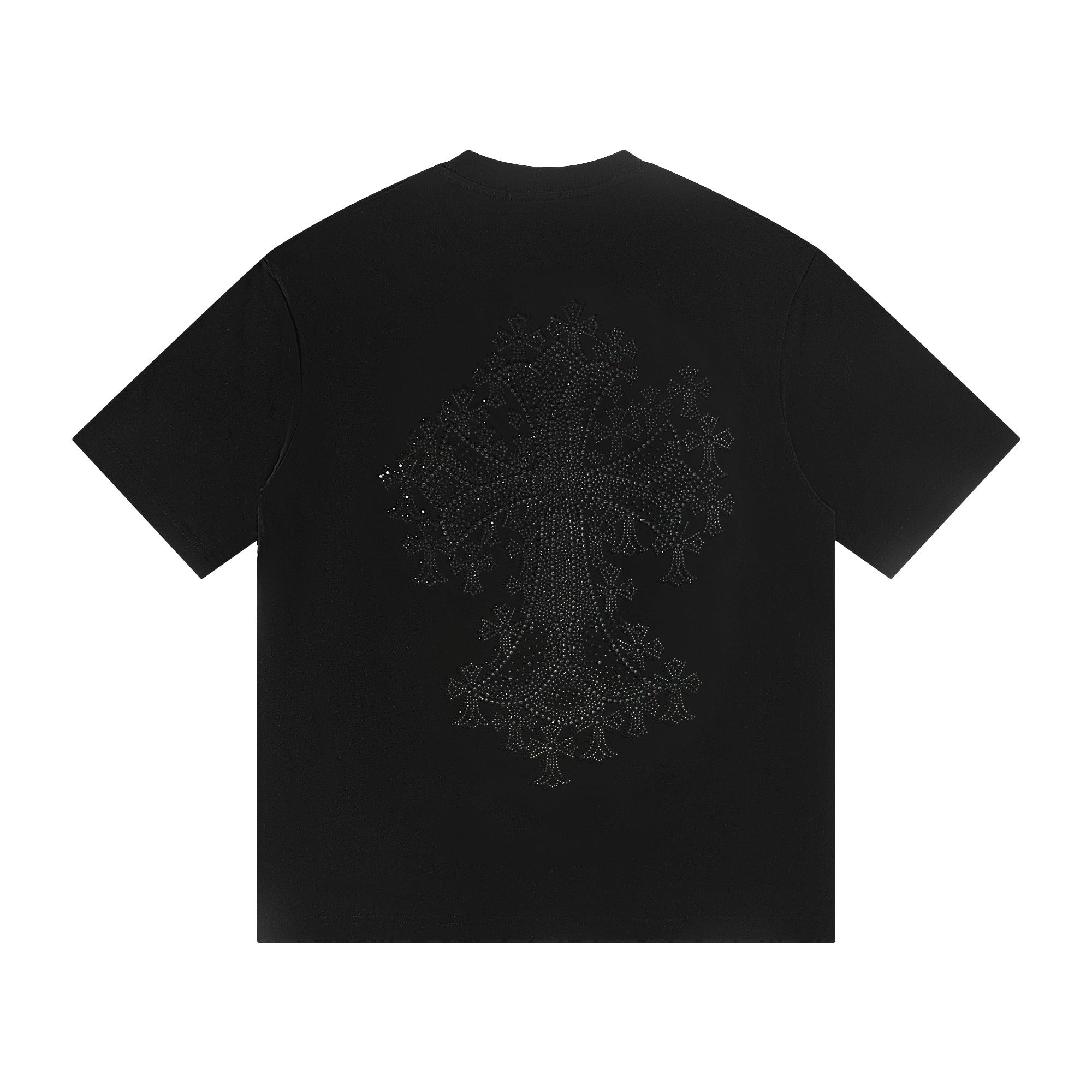 Chrome Hearts Rhinestone Multi Cross T-Shirt Black Chrome Hearts Rhinestone Multi Cross T-Shirt Black