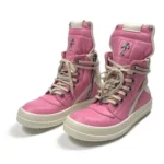 Chrome Hearts x Rick Owens Geobasket Pink High-Top Sneakers