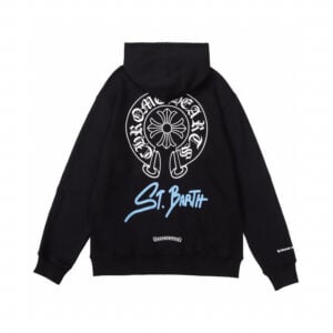 Chrome Hearts St. Barth Cross Logo Zip-Up Hoodie Black
