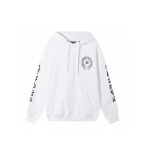 Chrome Hearts B Logo Horseshoe Pullover Hoodie White