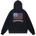 Chrome Hearts American Flag Horseshoe Pullover Hoodie Black