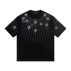 Chrome Hearts Rhinestone Cross Sunburst T-Shirt Black