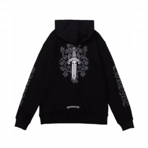 Chrome Hearts Dagger Crest Zip-Up Hoodie Black