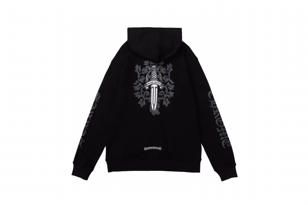 d805447b Chrome Hearts Dagger Crest Zip-Up Hoodie Black