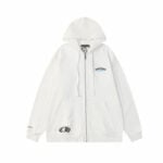 Chrome Hearts St. Barth Cross Logo Zip-Up Hoodie White