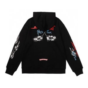 Chrome Hearts Peace Team Graphic Pullover Hoodie Black