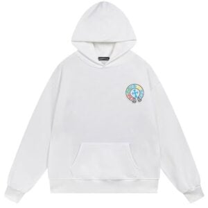 Chrome Hearts Colorblock Horseshoe Cross Pullover Hoodie White