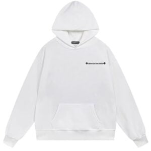 Chrome Hearts Cross Pattern Graphic Pullover Hoodie White